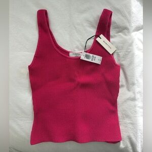 Babaton sculpt knit pink tank NWT